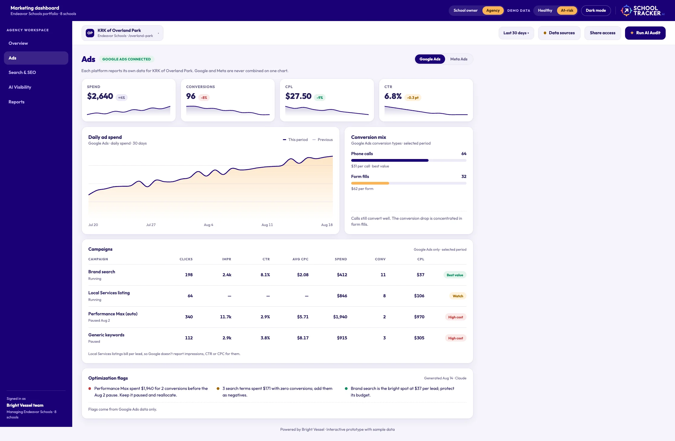 School Tracker AI: Ads