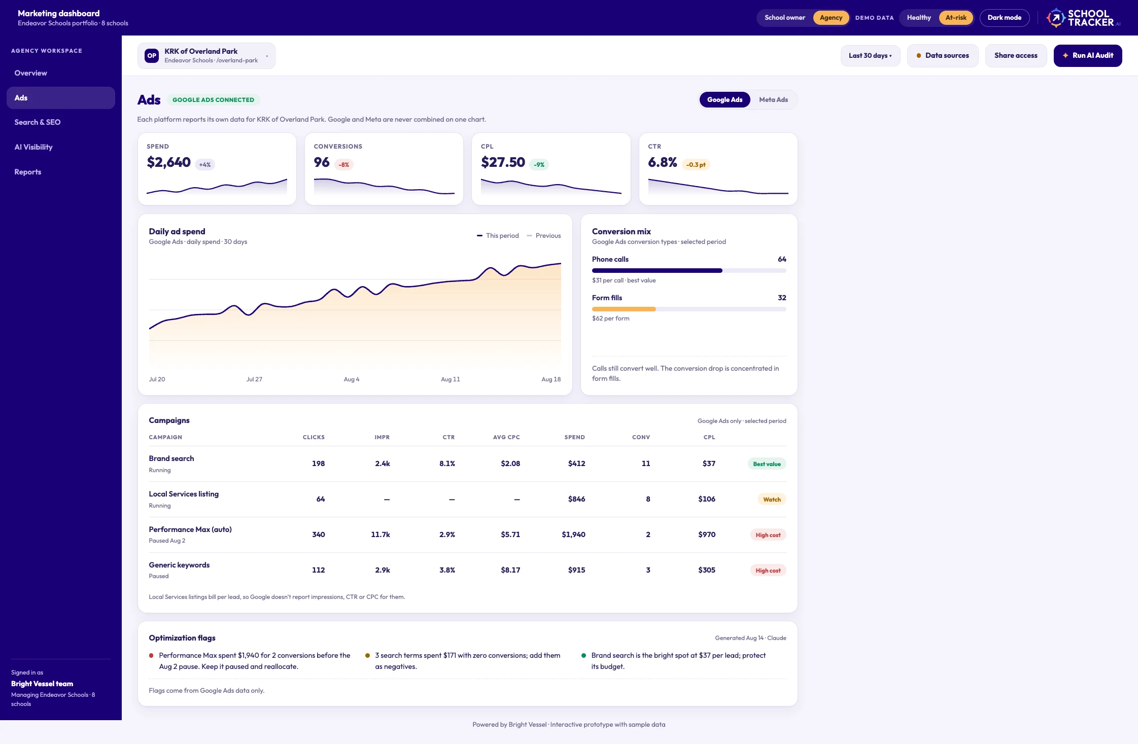 School Tracker AI: Ads