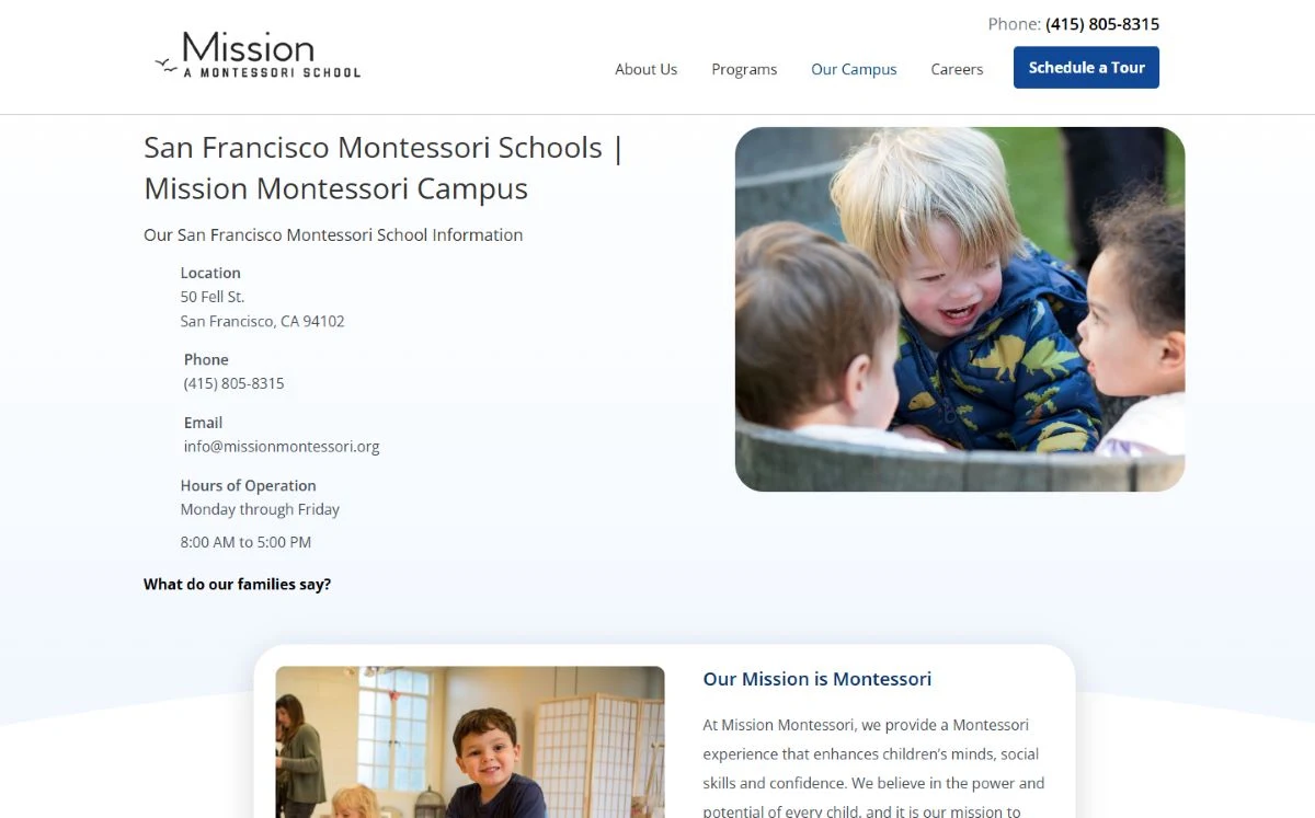 Mission Montessori School: Not simply a school, but a living, connected community.