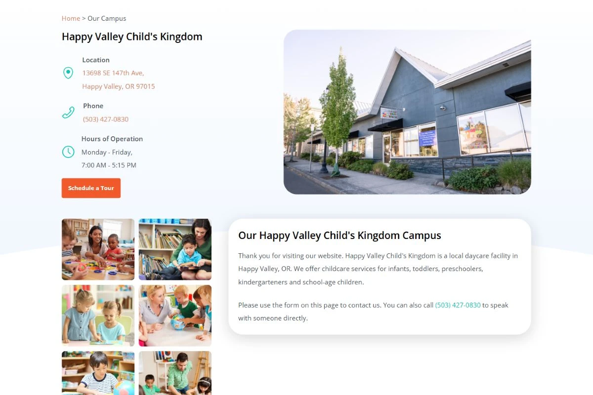 Happy Valley Child’s Kingdom: The campus, hours and a direct line.