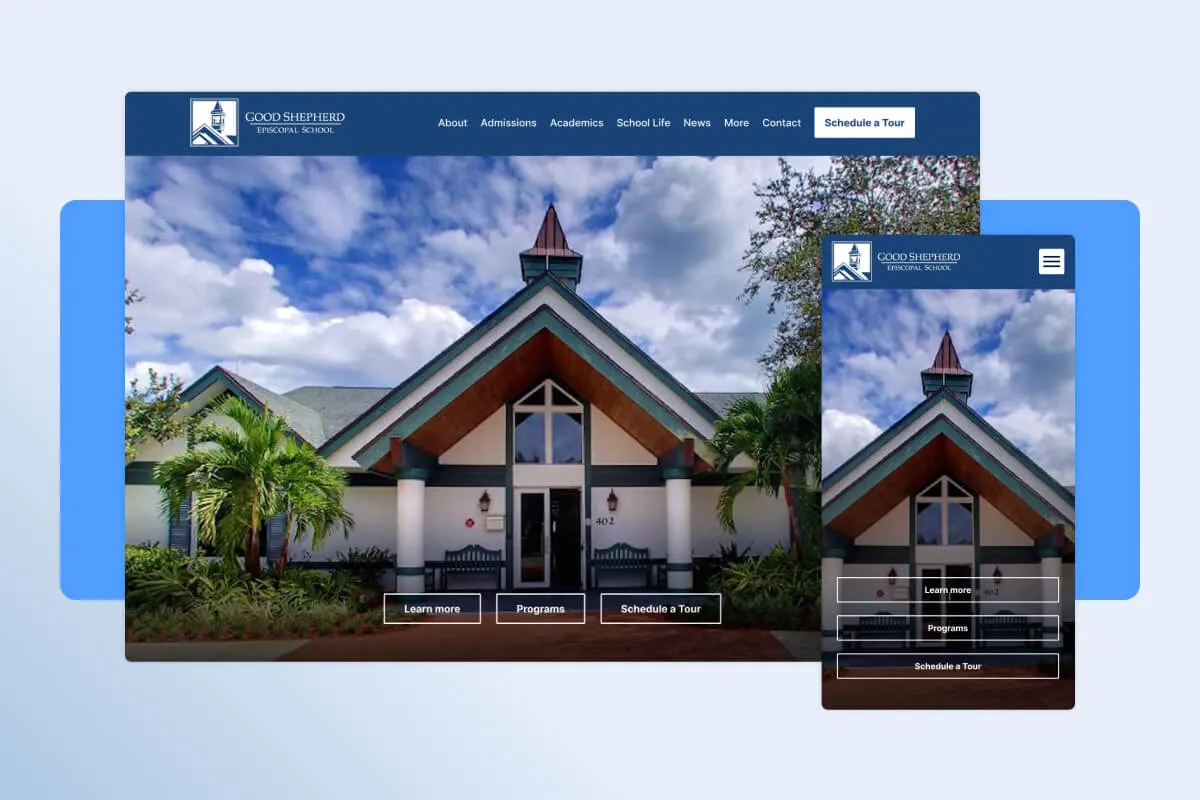 The site we built for Good Shepherd Episcopal School