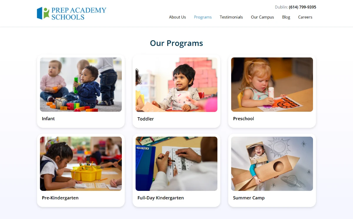Prep Academy Schools: Programs by age, the Accelerated Program explained.