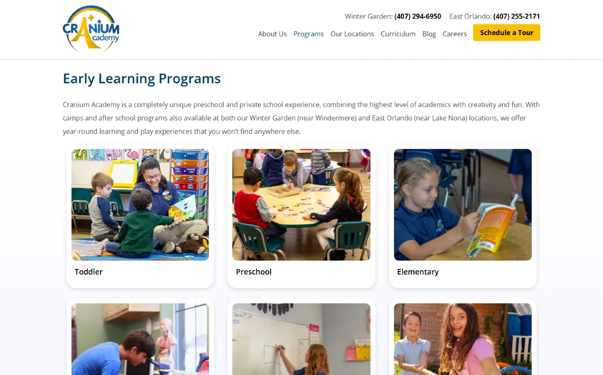 Cranium Academy: Programs that explain why the approach is different.