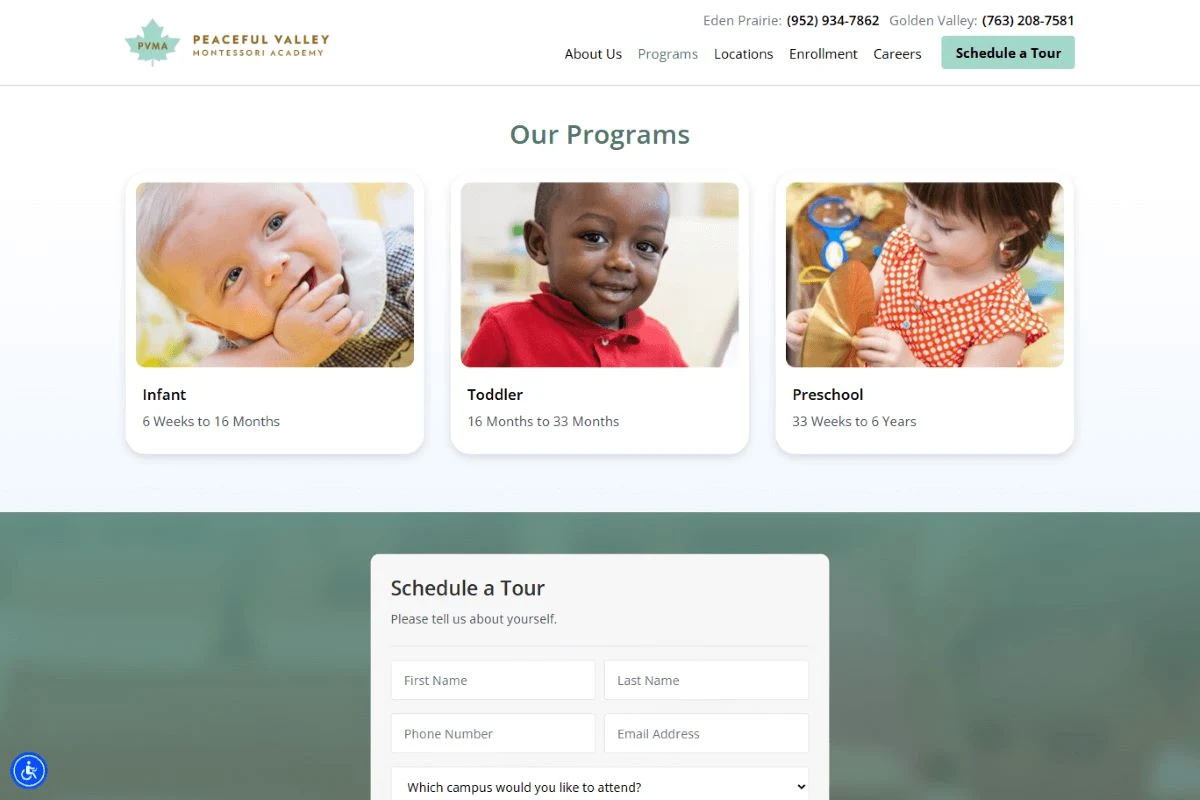 Peaceful Valley Montessori Academy: Montessori at each stage.