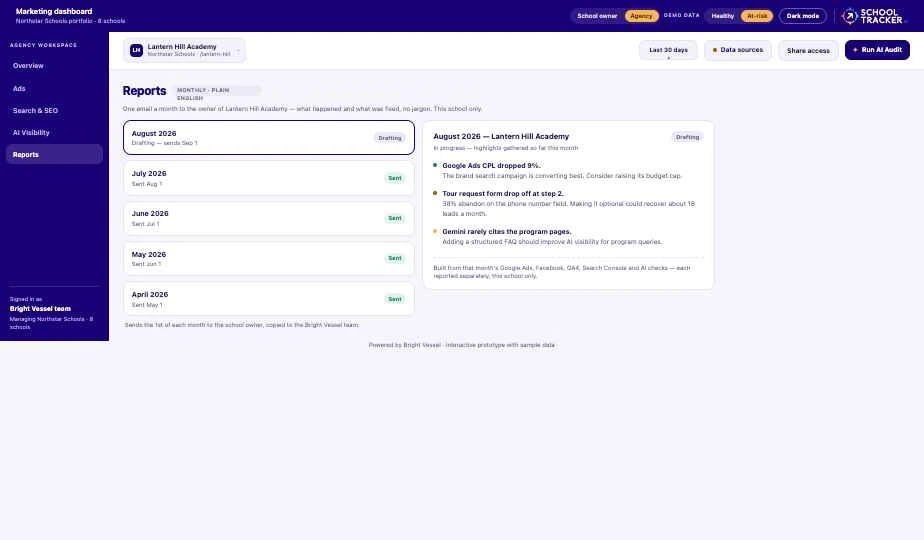 School Tracker: Reports